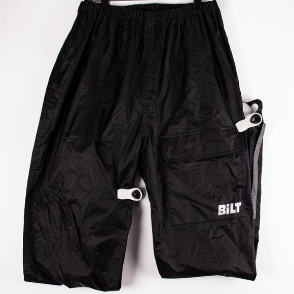 Bilt Men's Motorcycle Overpant's Waterproof 2XL Black Poly BLW 8 Unlined - Picture 2 of 10